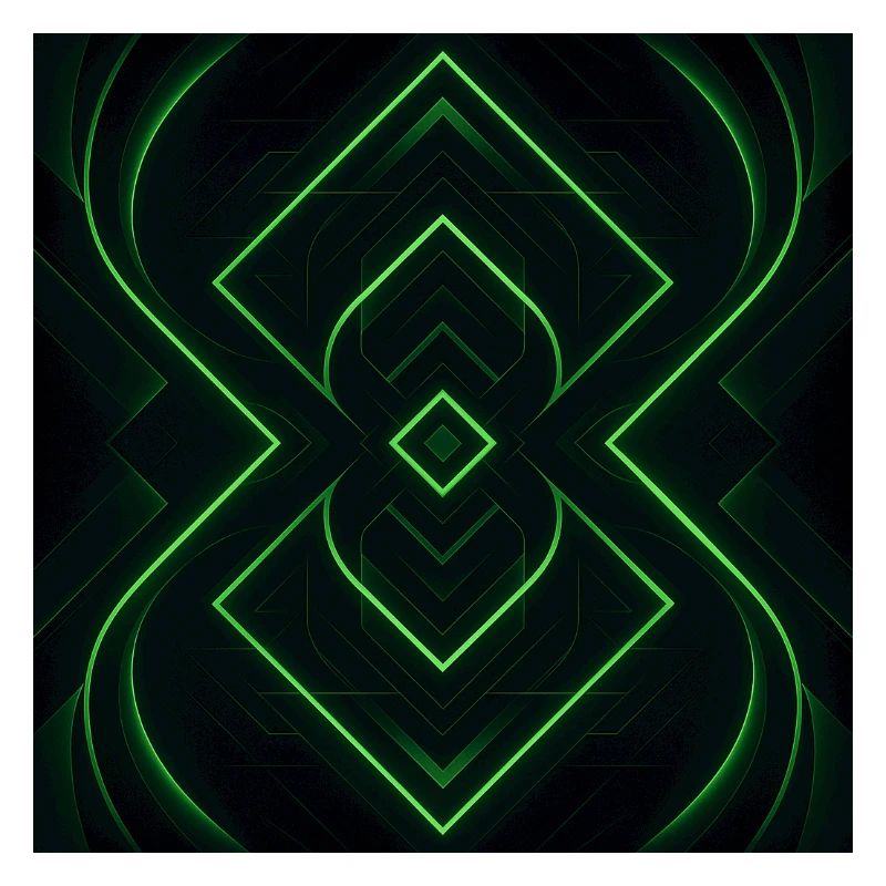 Futuristic green geometry