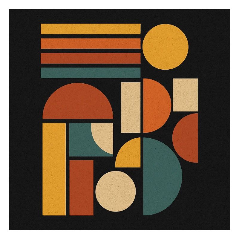 Geometric Colour Forms Retro