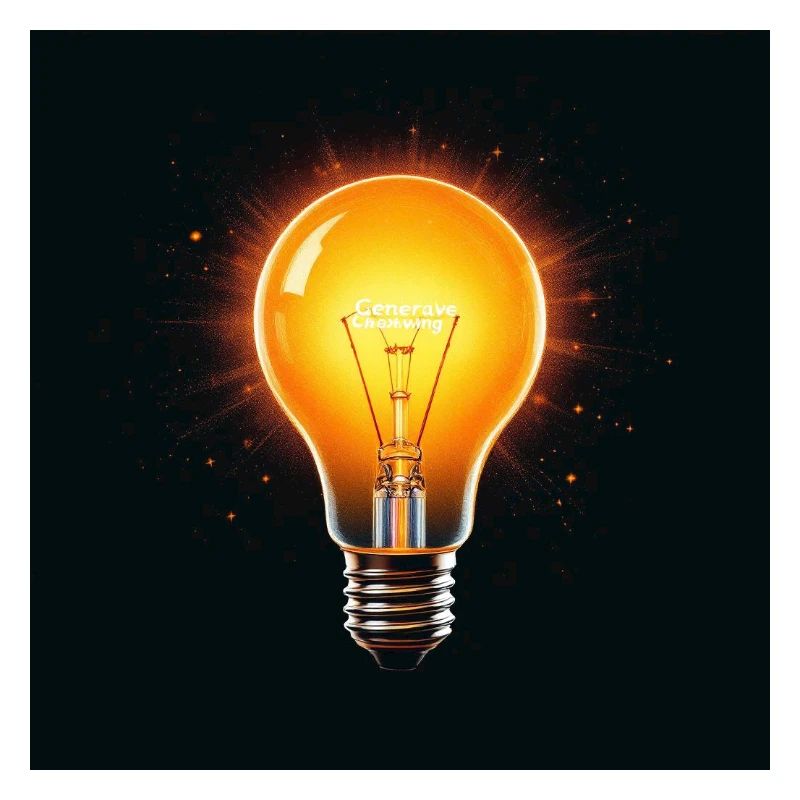 Glowing Idea Light Bulb