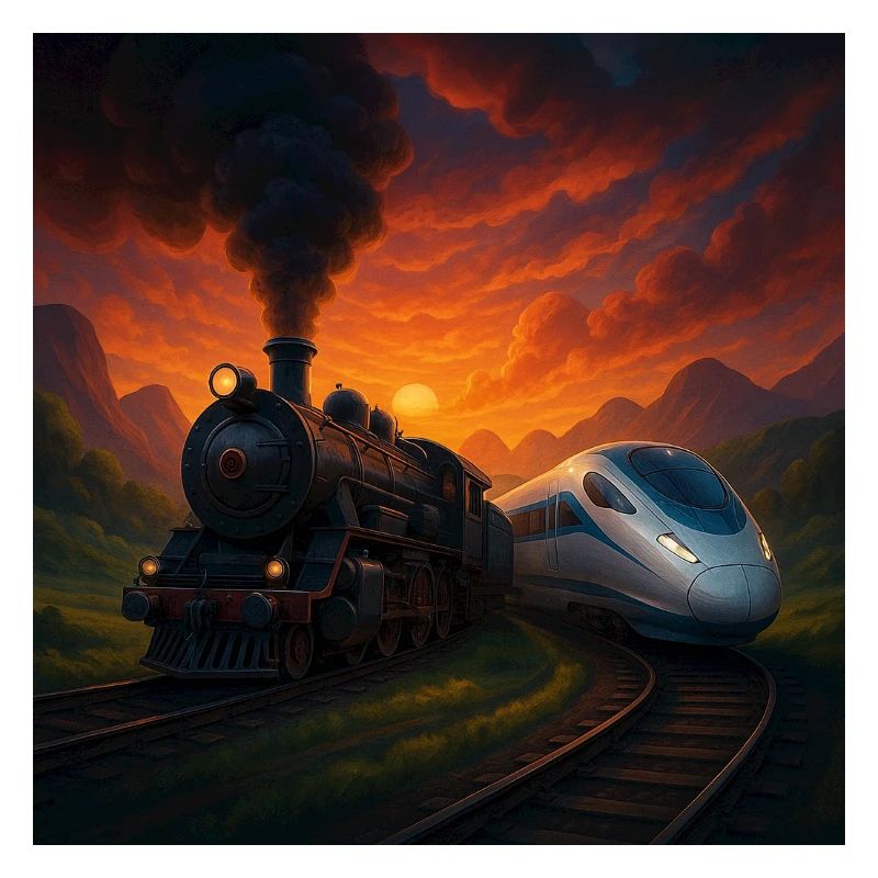 Steam Train vs Future Train