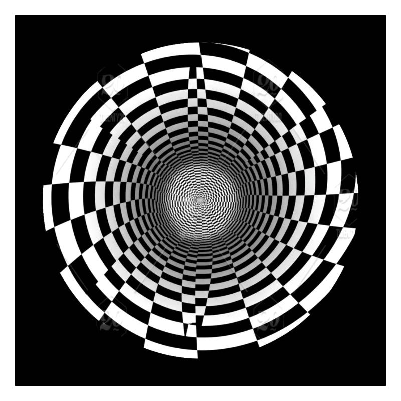 Vortex optique noir et blanc