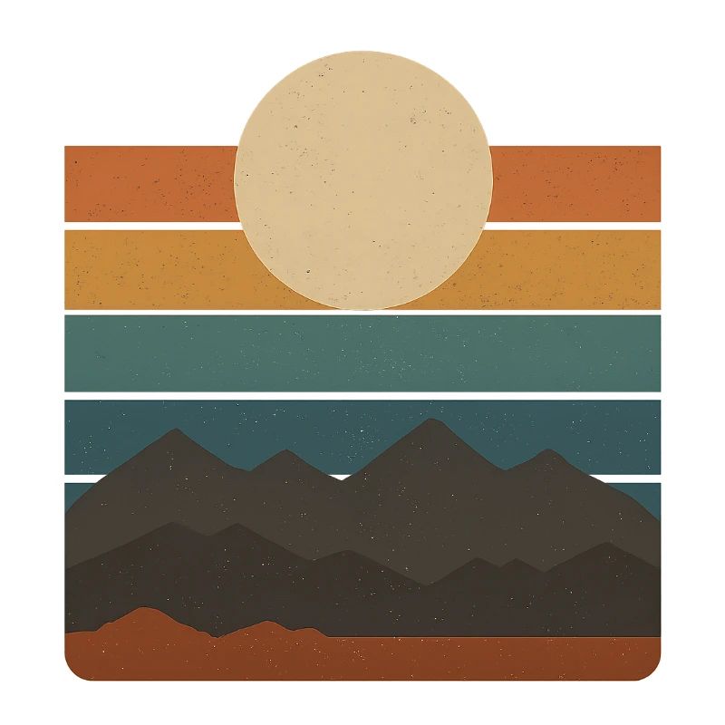 Sunset over mountain strips gift idea