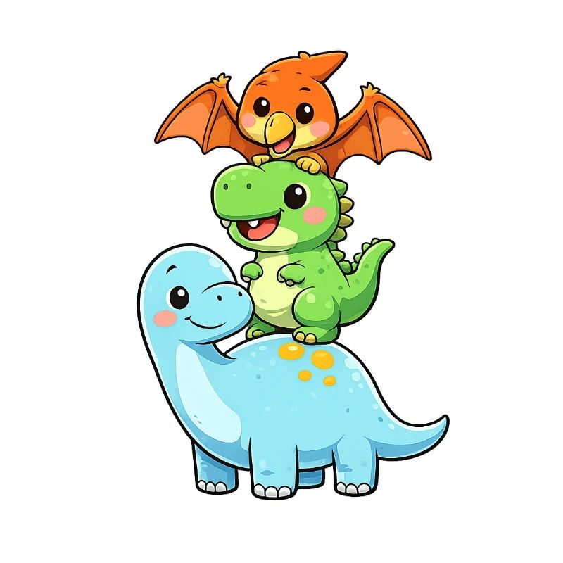 Brontosaure T-Rex Ptérodactyle