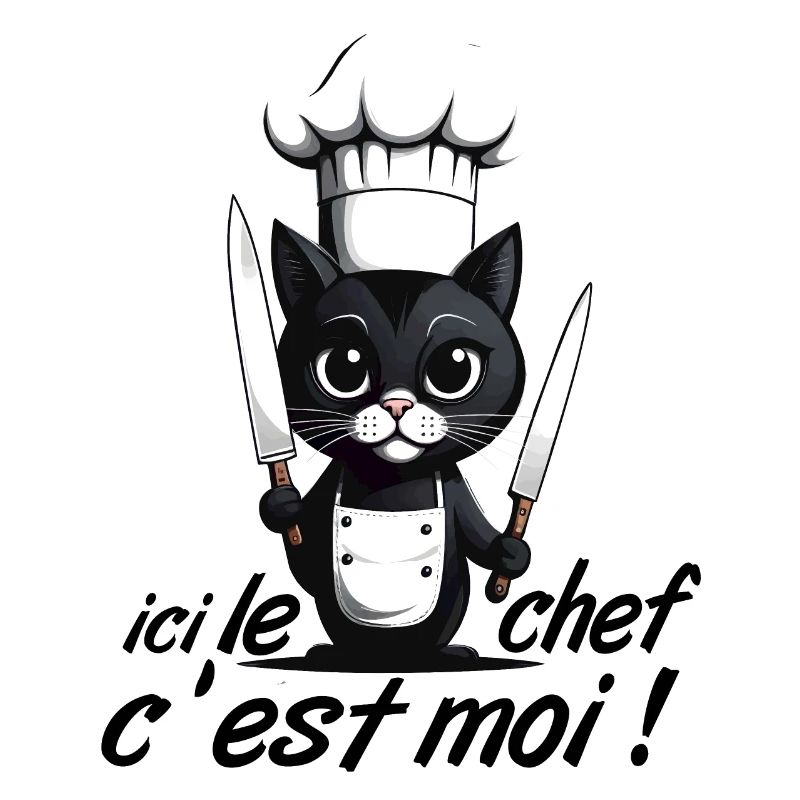 I'm the chef here! Cat Humor Chef Kitchen