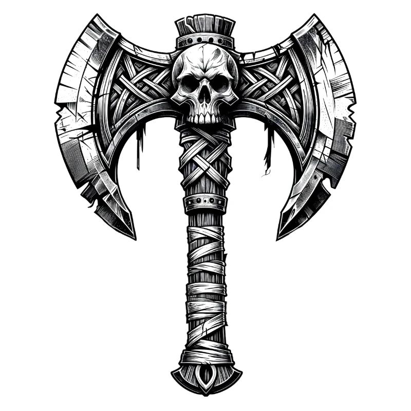 Axe throwing axe skull design