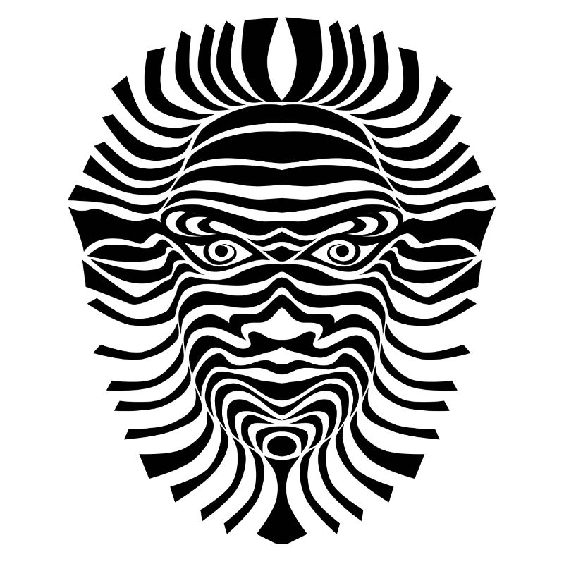 Psy-Chic Psychedlic Sixties Good Voodoo Mask