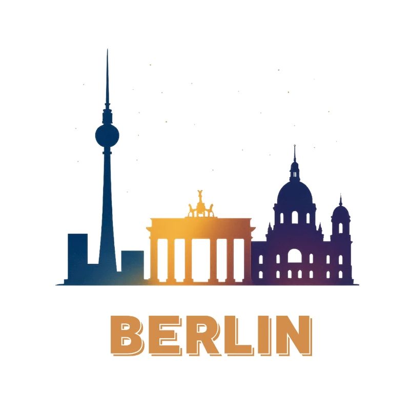 Berlin Skyline Gradient