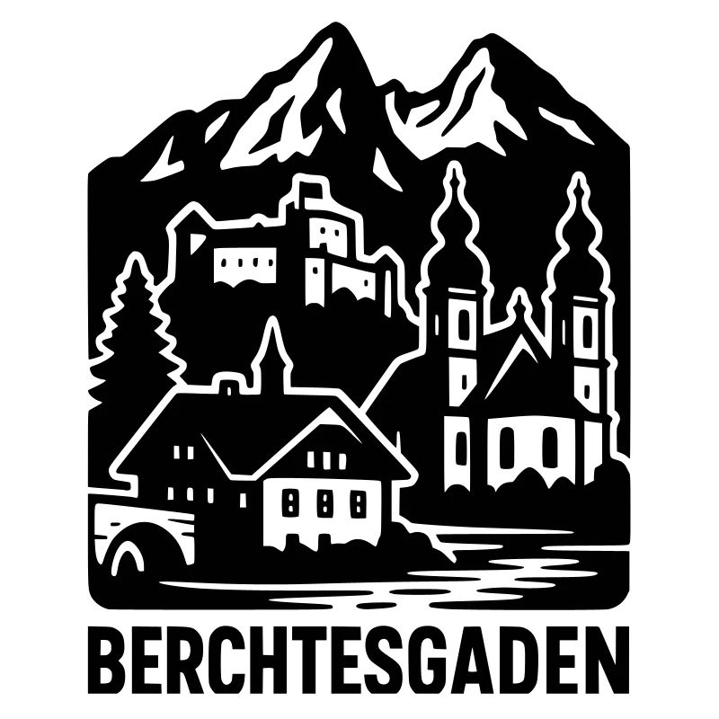 Silhouette de Berchtesgaden Point de repère