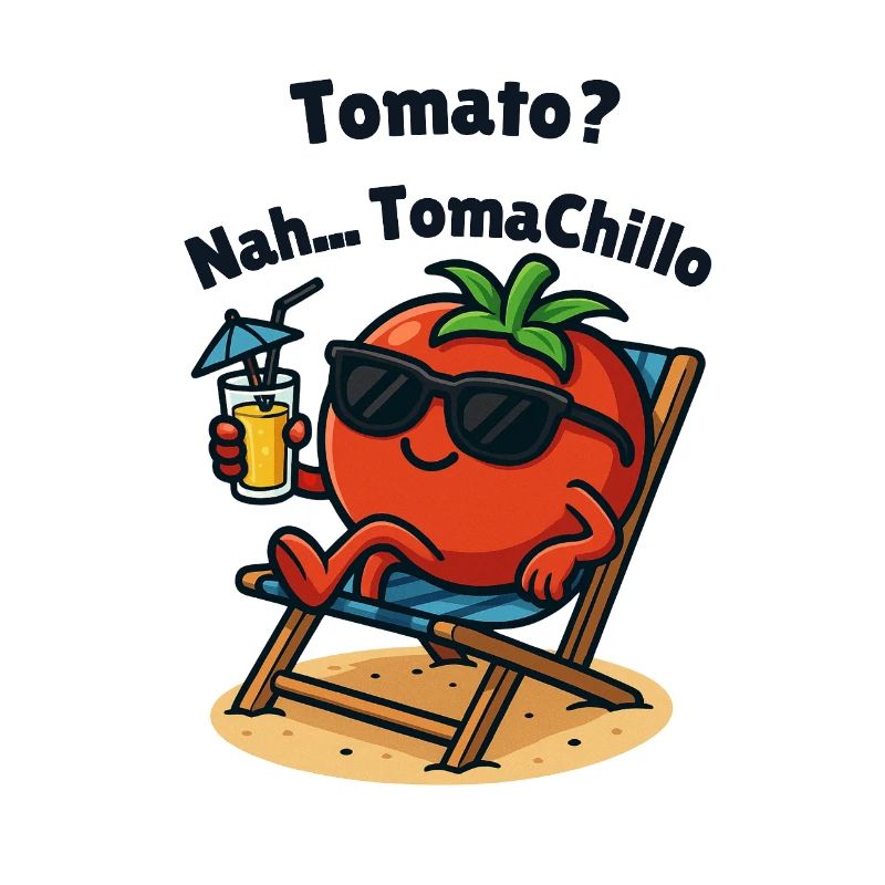 Tomates se refroidissant sur la plage Illustrations