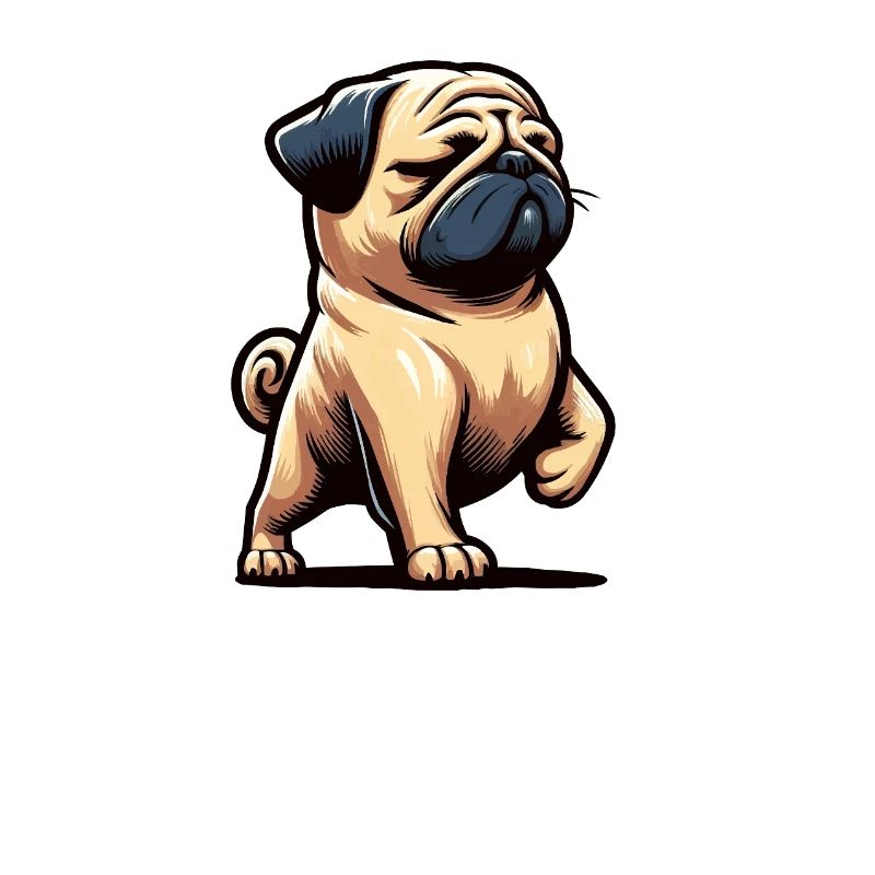 Sprich mit der Pfote Mops Möpse Mopsbesitzer 