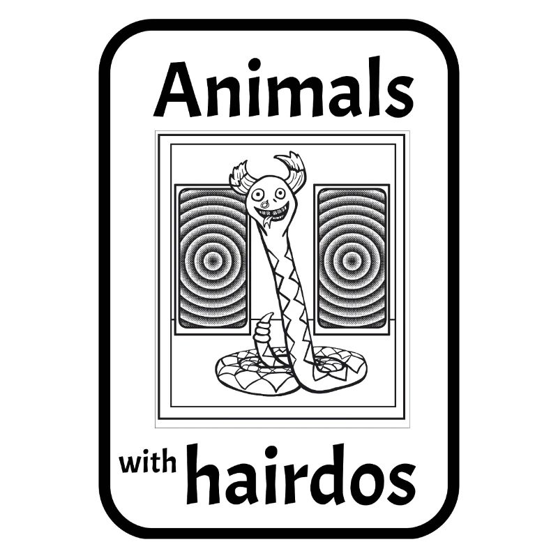 Snake with hairstyle