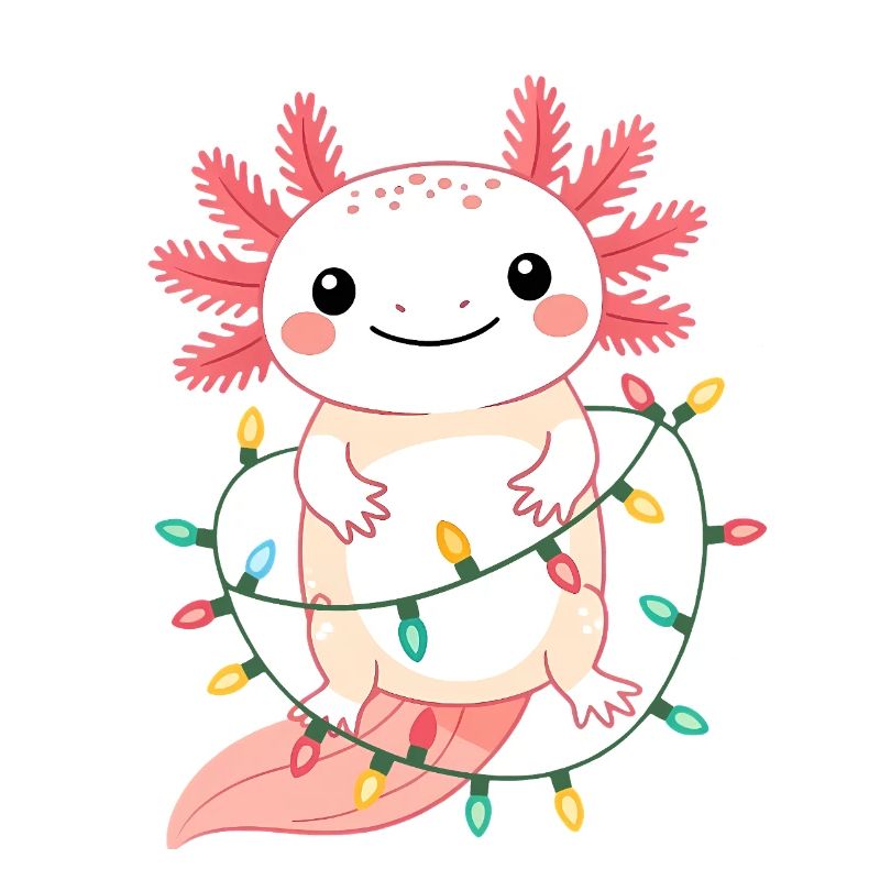Pull de Noël Axolotl Drôle Mignon
