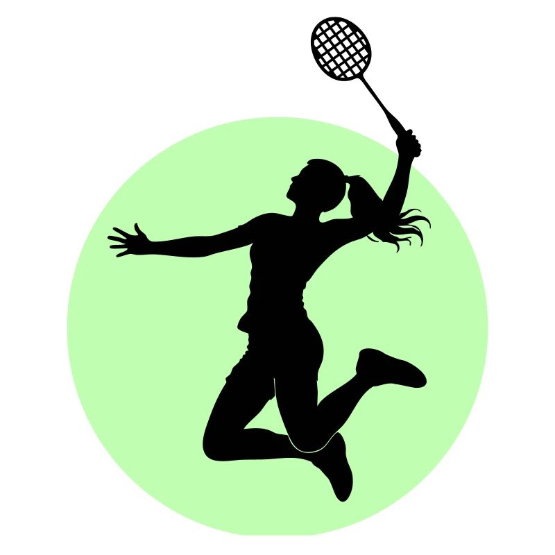 Badminton Player Silhouette – Smash Power