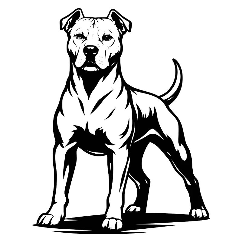 Pitbull in a proud pose