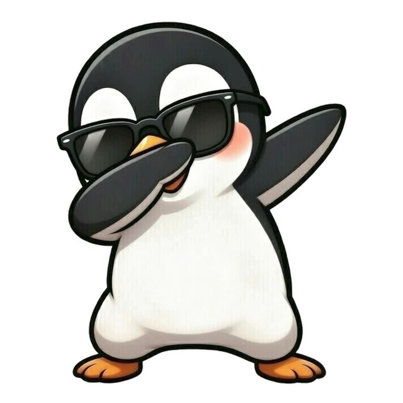 Dabbing Pinguin