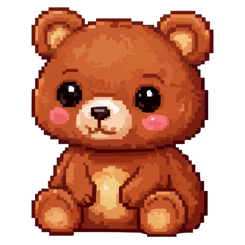 Teddybär Pixel Comic