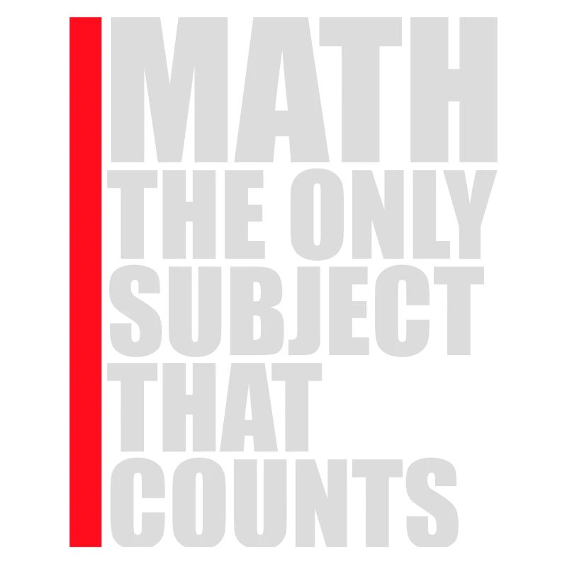 Math The Only Subject That Counts Nerd Mathe Logo