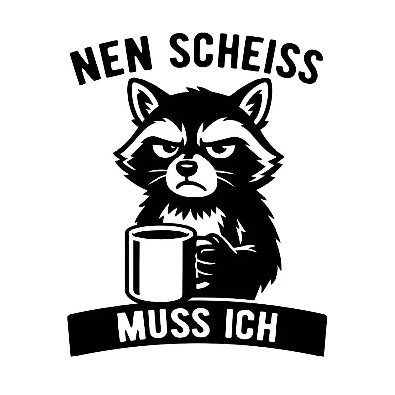 Frecher Waschbär - Nen Scheiß muss ich - Kaffee