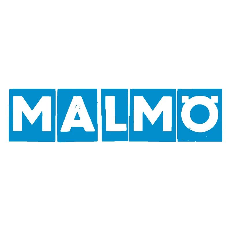 Malmö – Blue Text Design