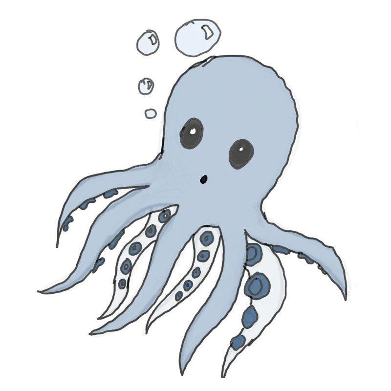 Kraken - octopus drawing
