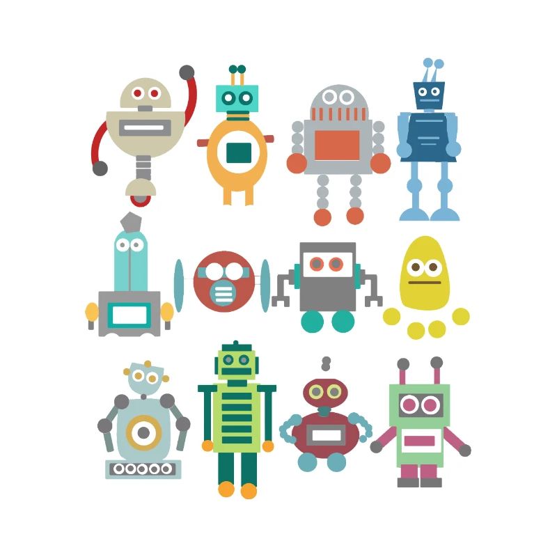 Nerd Robot Retro Funny Gift Technique Jeu