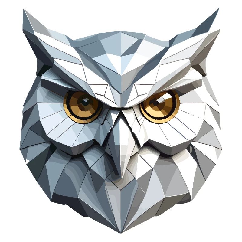 Masque de hibou - Design Low Poly