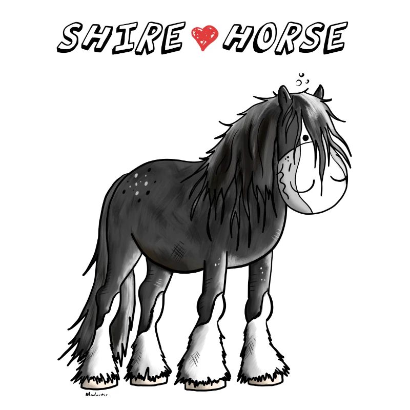 Da steht ein Shire Horse