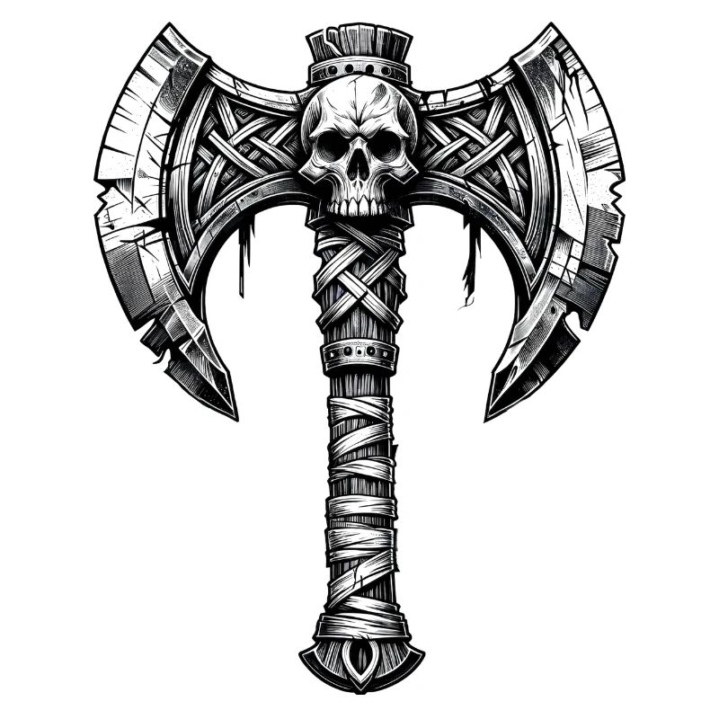 Axe throwing axe skull design