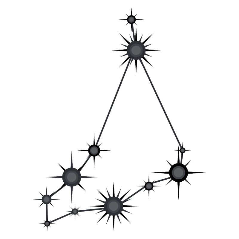 Steinbock Sternbild Sternzeichen Schwarz & Grau