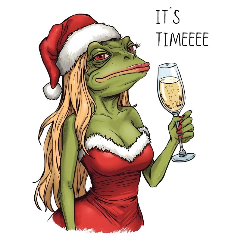 Drôle de grenouille de Noël C’est le temps de concevoir