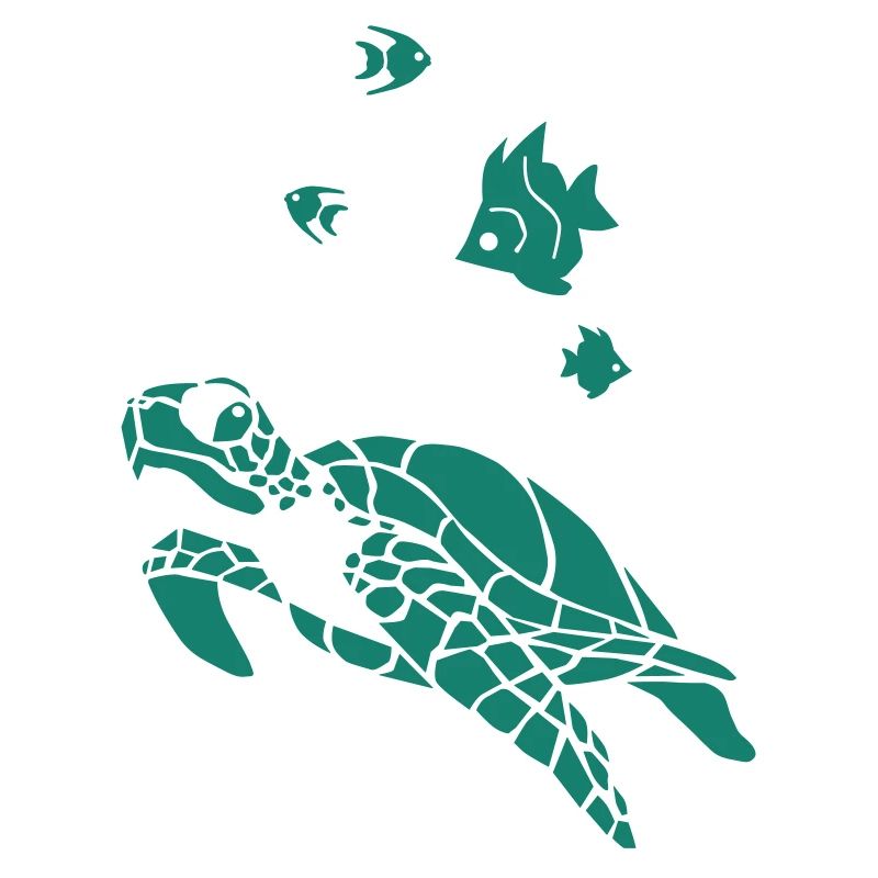 Tortue et Flag fish