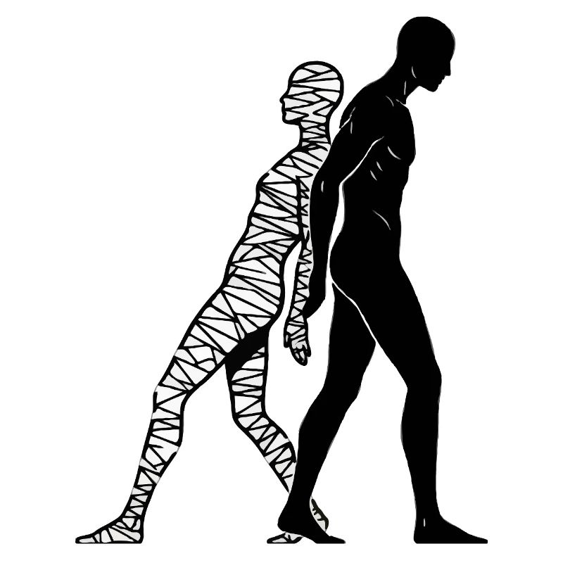 Shadow and Mummy Connected Body
