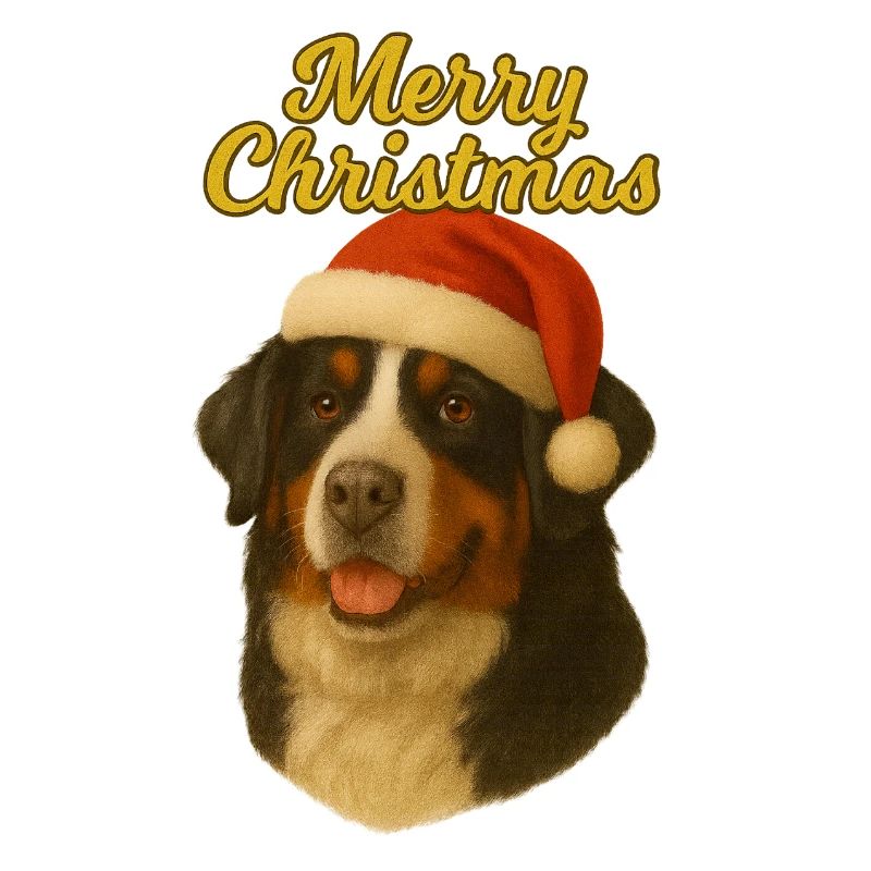 Pull de Noël joyeux chien de montagne bernois
