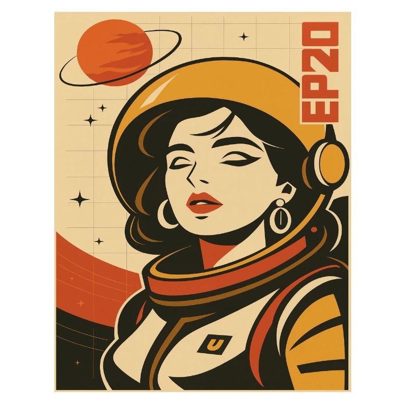 Astronaut Retro Space Comic