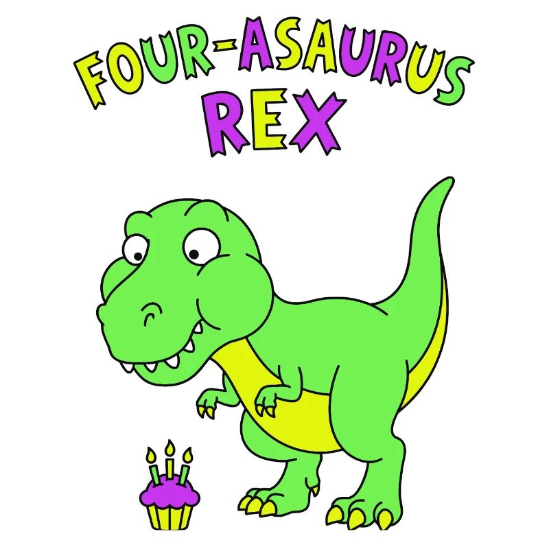 Four-asaurus Rex 4 Geburtstag