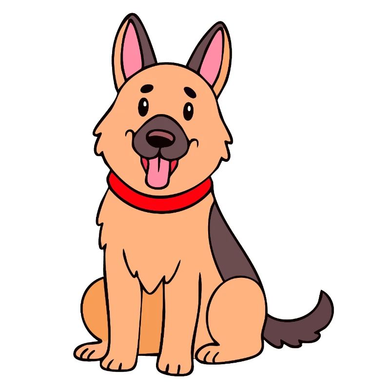 Niedlicher Schäferhund (Comic)