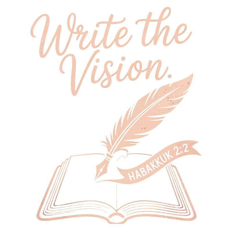 Write the Vision - Feather & Open Book