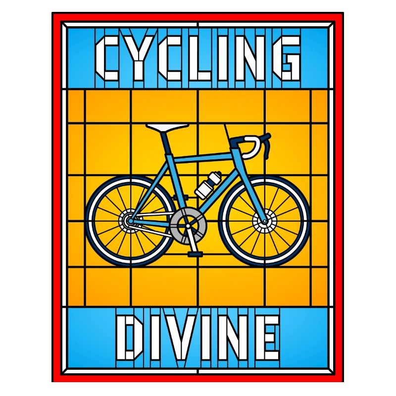 Vélo en vitrail divin du cyclisme