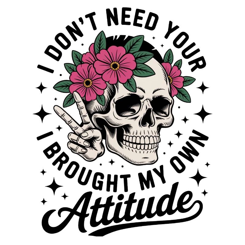 Blumenkranz-Skull mit eigener Attitüde Geschenk