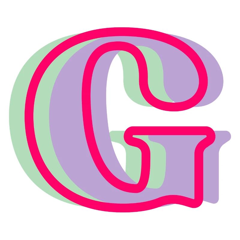 Multicolored letter g - original gift idea