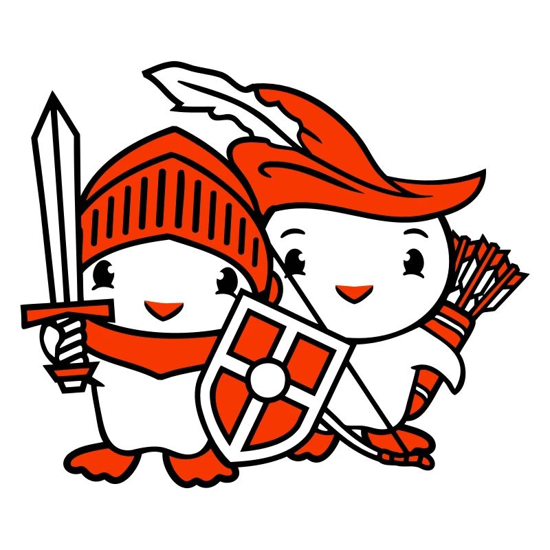 2 Ducks Knight Archer Épée Bouclier Combattant