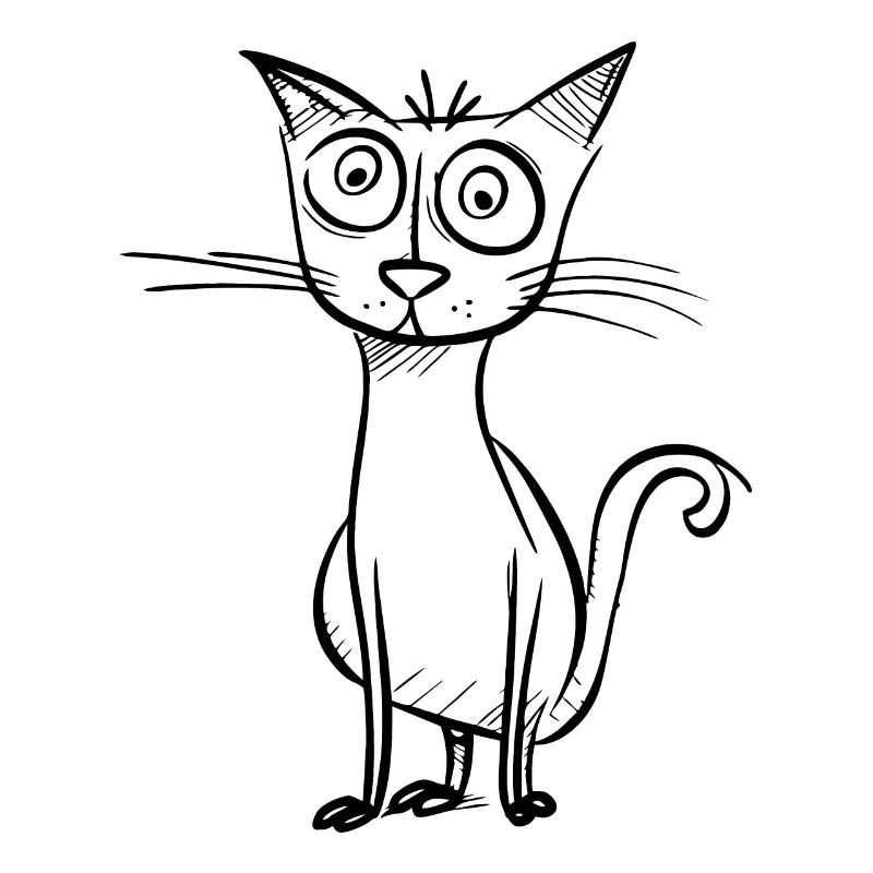 Étrange chat de dessin animé