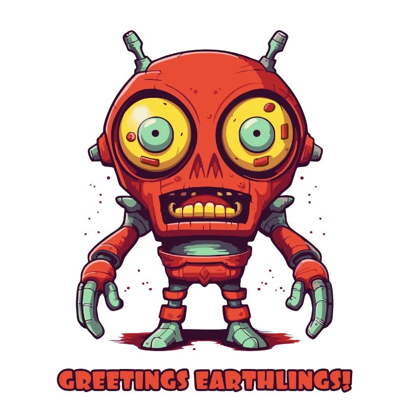 Greetings Earthlings – Alien Robots