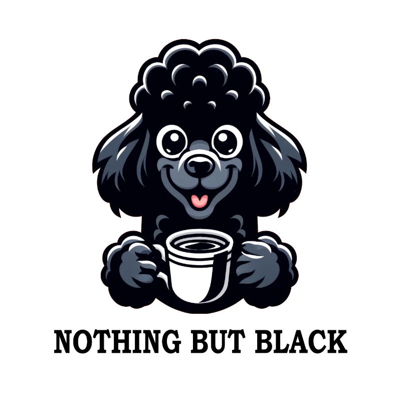Black Poodle Coffee I Love It Black