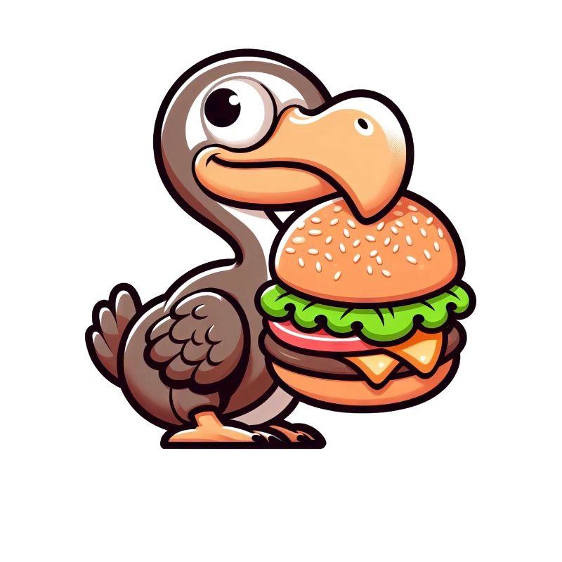Fantaisiste Dodo Burger Chibi Hamburger