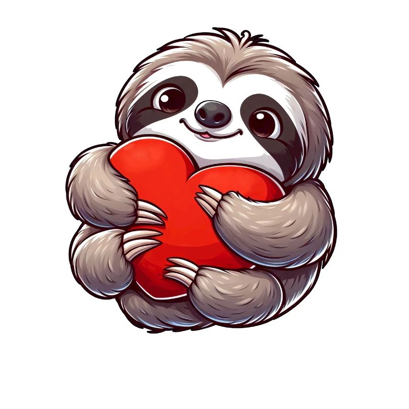 Faultier verliebt Valentinstag Herz Liebe