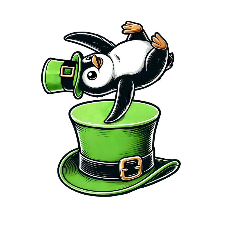 Saint-Patrick Penguin Dance Shamrock Fun
