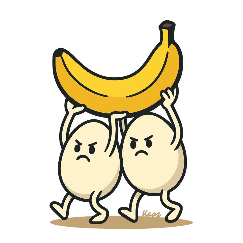 Teamwork – Two eggs and a banana