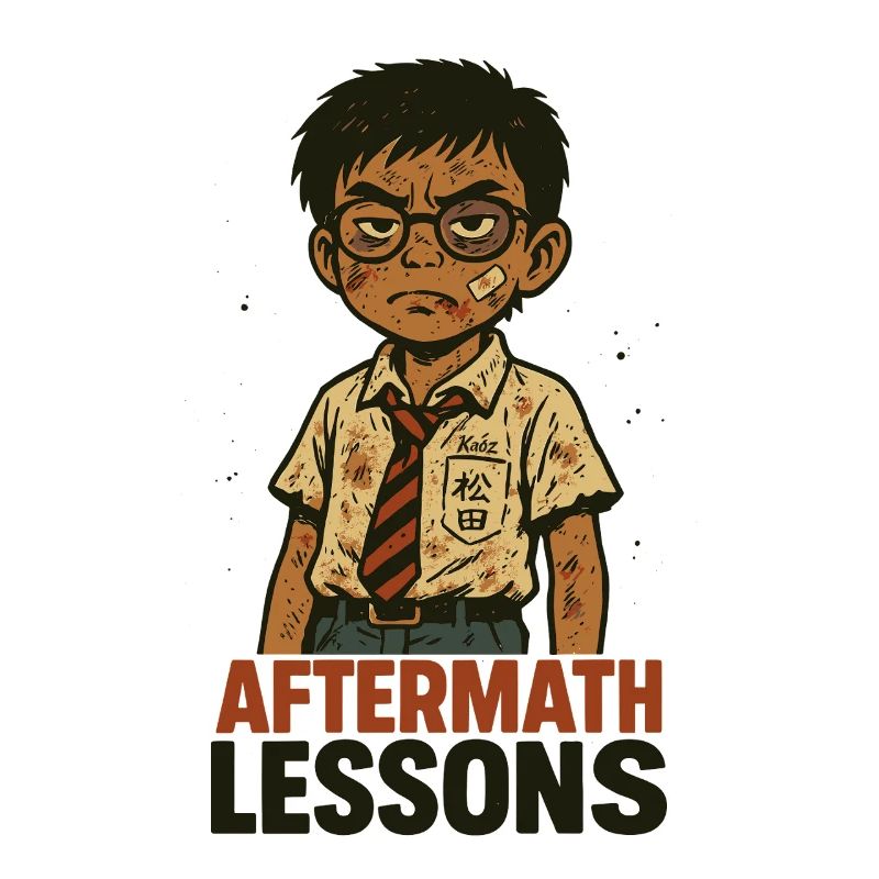 junge mit brille und schmutzigem hemd