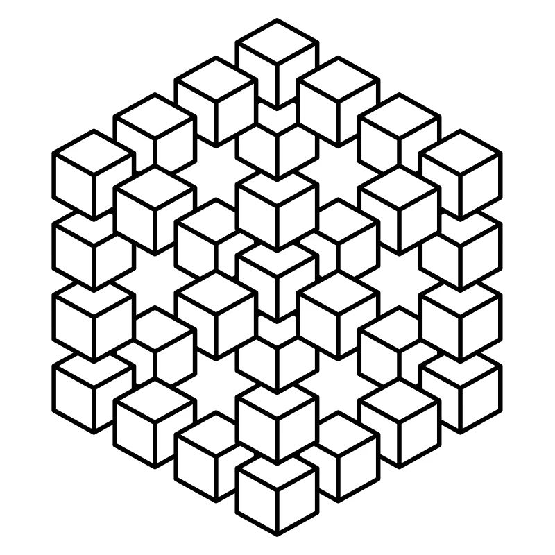 impossible figure Escher cube geometry fantasy